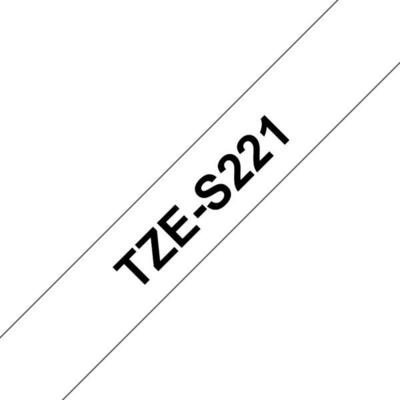 BROTHER P-TOUCH TZE-S221 noir sur blanc 9mm extra gluey