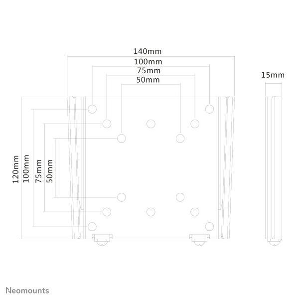 NEOMOUNTS FPMA-W25 Support pour écran mural 10-30p - ultra-plat