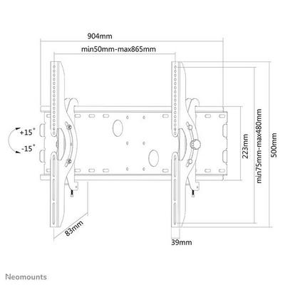NEOMOUNTS PLASMA-W200 Support pour écran mural 37-85p - inclinable
