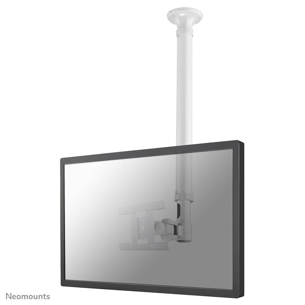 NEOMOUNTS FPMA-C100WHITE Support de plafond pour écran de 10-30p - h 79-129 cm