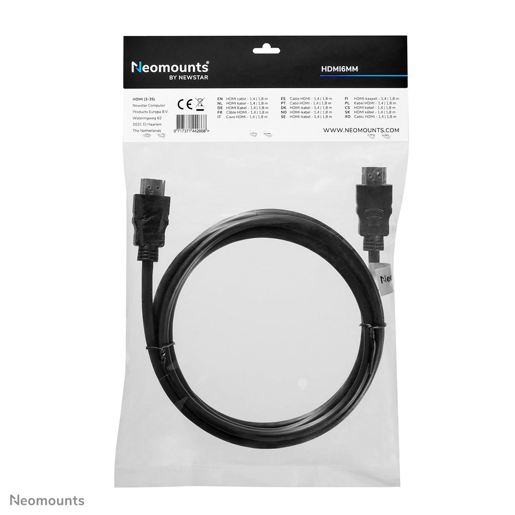 NEOMOUNTS HDMI6MM câble HDMI - 1.8 mètres