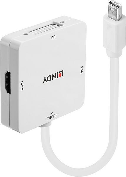 LINDY Adaptateur Mini DP 1.2 vers HDMI 4K30 DVI VGA