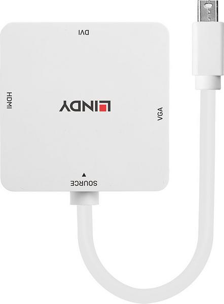 LINDY Adaptateur Mini DP 1.2 vers HDMI 4K30 DVI VGA