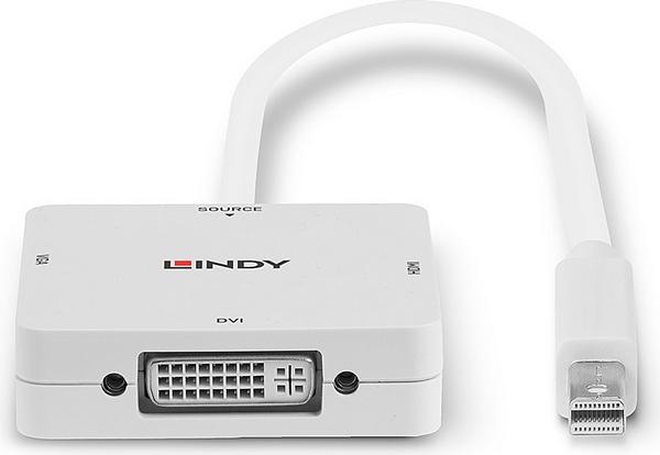 LINDY Adaptateur Mini DP 1.2 vers HDMI 4K30 DVI VGA