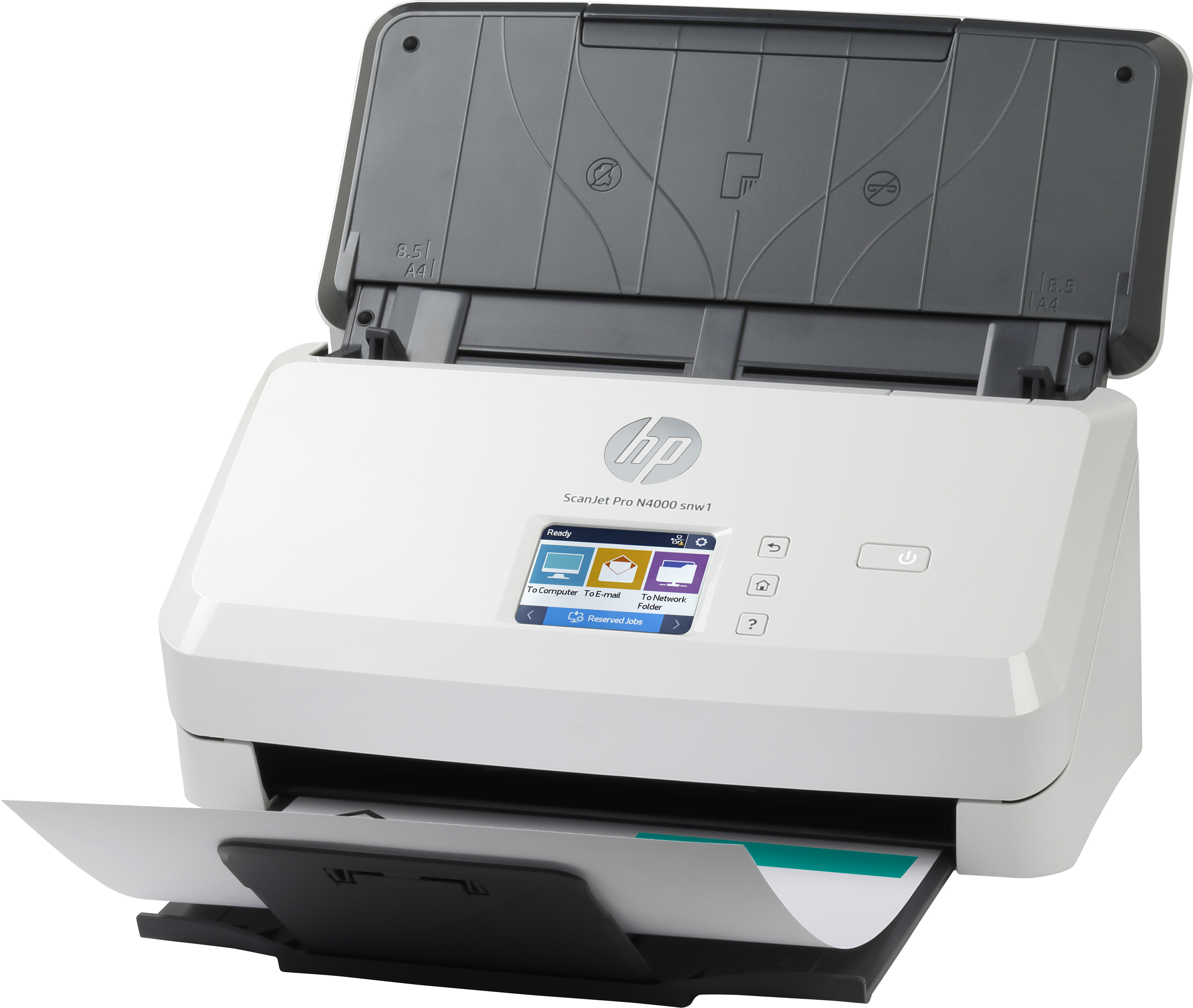 HP Scanjet Pro N4000 snw1 Sheet-feed Scanner Alimentation papier de scanner 600 x 600 DPI A4 Noir, Blanc