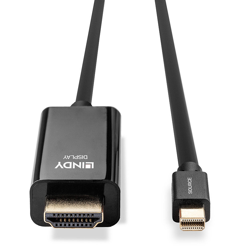 LINDY Câble Mini DisplayPort vers HDMI 4K30 DP:passif 3m