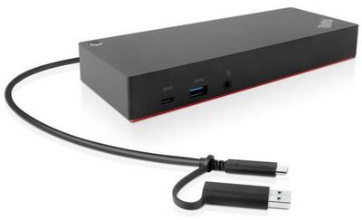 LENOVO ThinkPad Hybrid USB-C avec USB-A Dock - Station daccueil - USB-C - 2 x HDMI, 2 x DP - GigE - 135 Watt - ThinkRed