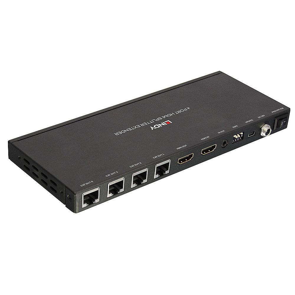 LINDY Kit Extender Splitter 4 Ports HDMI & IR avec Loop Out Cat.6 50m