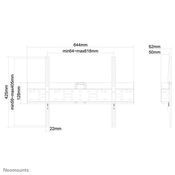 NEOMOUNTS LFD-W1640MP Support décran mural 37-75p - fixe