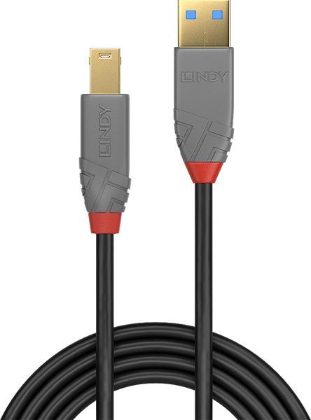 LINDY Câble USB 3.0 Type A vers B Anthra Line 5m