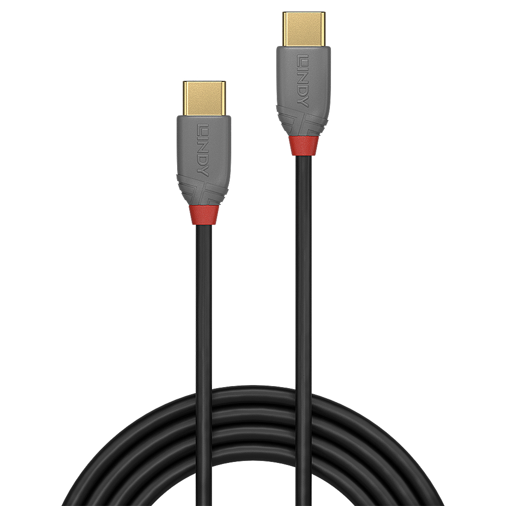 LINDY Câble USB 2.0 Type C Anthra Line 1m