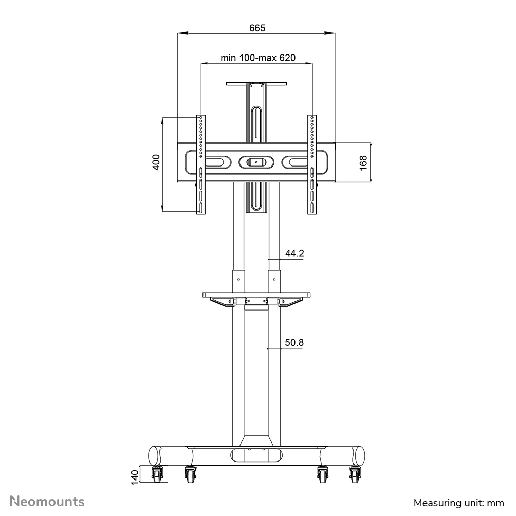 NEOMOUNTS NM-M1700BLACK Chariot pour écran 32-75p