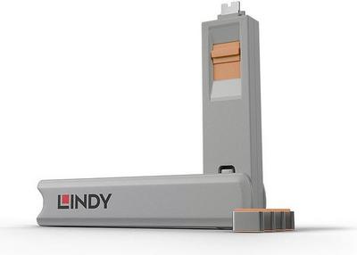 LINDY USB Type C Port Blocker orange