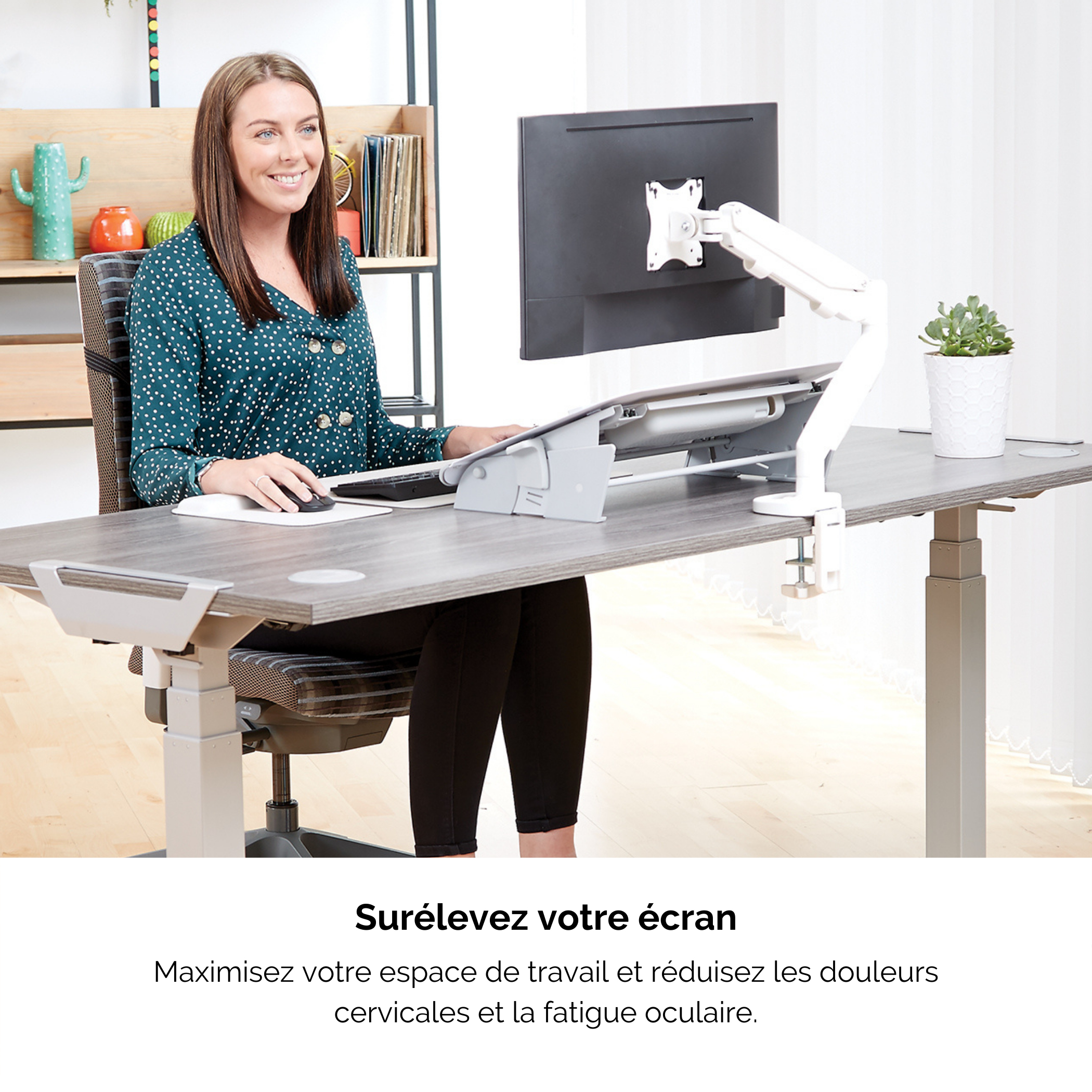 FELLOWES BRAS ARTICULE EPPASINGLE BLANC compatible jusqu’à 39 POUCES