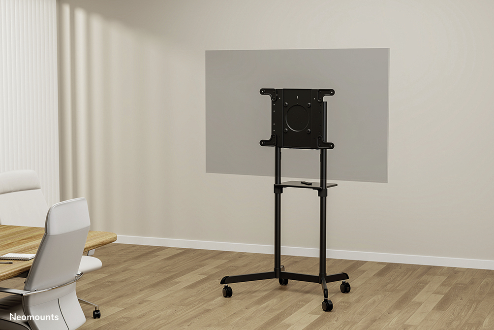 NEOMOUNTS NS-M1250BLACK Support au sol pour écran 37-70p - rotatif - étagère multimédia incluse