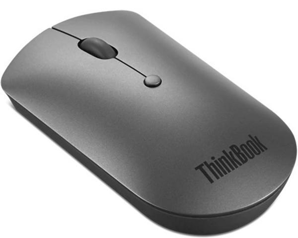 LENOVO ThinkBook Silent - Souris - droitiers et gauchers - bleu optique - 3 boutons - sans fil - Bluetooth 5.0 - gris de fer
