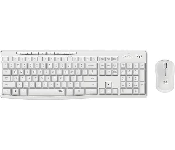Logitech MK295 Silent Wireless Combo clavier Souris incluse Bureau RF sans fil AZERTY Français Blanc