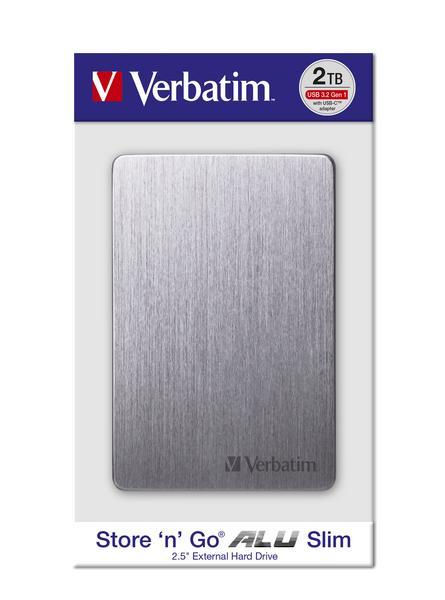 Verbatim Disque dur portable mince Store n Go ALU 1 To gris