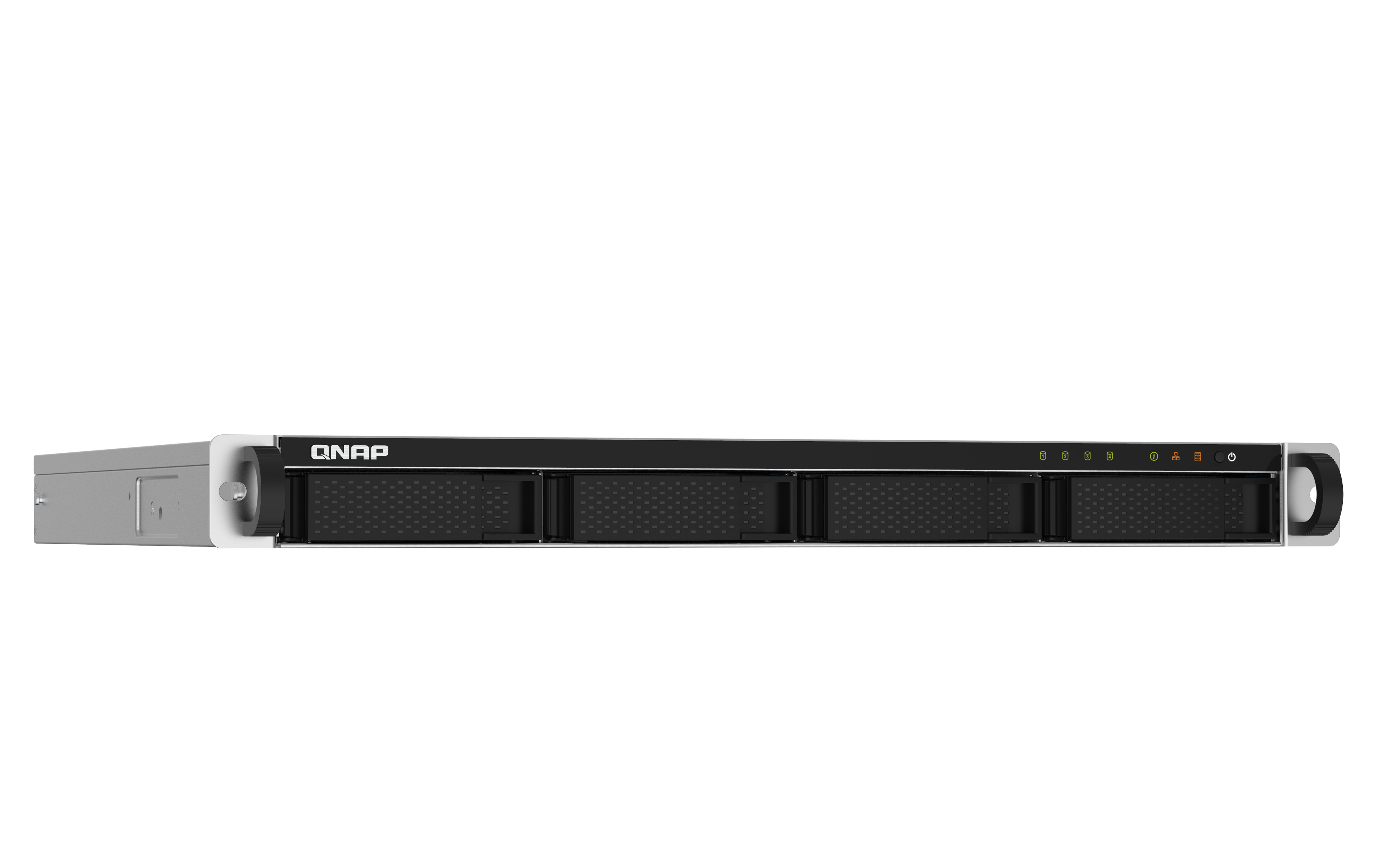 QNAP TS-432PXU-RP-2G 4-Bay rackmount NAS AL324 2Go DDR4 UDIMM RAM SATA 6Gb/s 2x 10GbE SFP+ 2x 2.5GbE 1x PCIe Gen2 x2 slot 250W