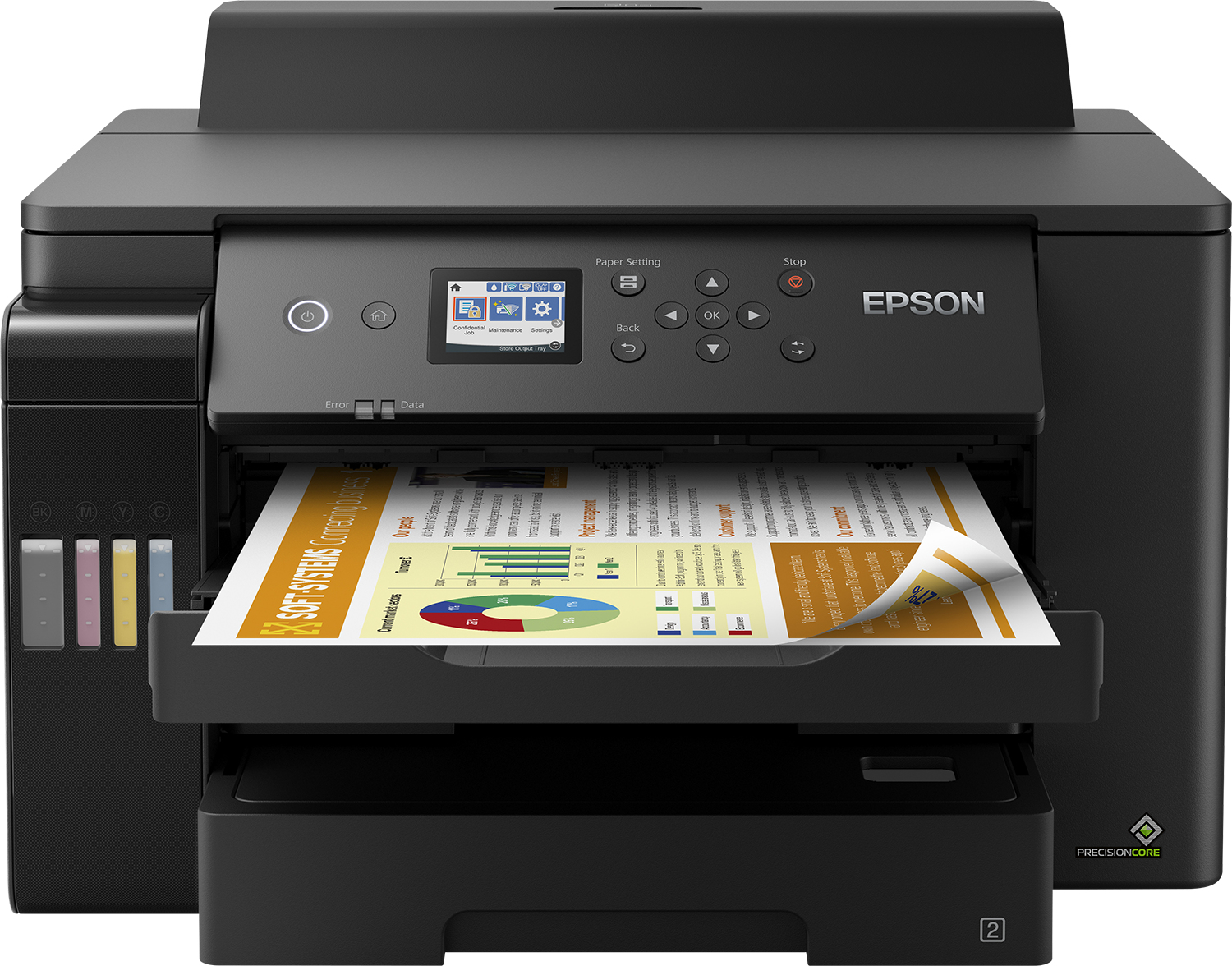 EPSON EcoTank ET-16150 Printer colour Duplex ink-jet A3 4800x1200dpi 25ppm mono/25ppm colour 550 sheets USB LAN Wi-Fi black
