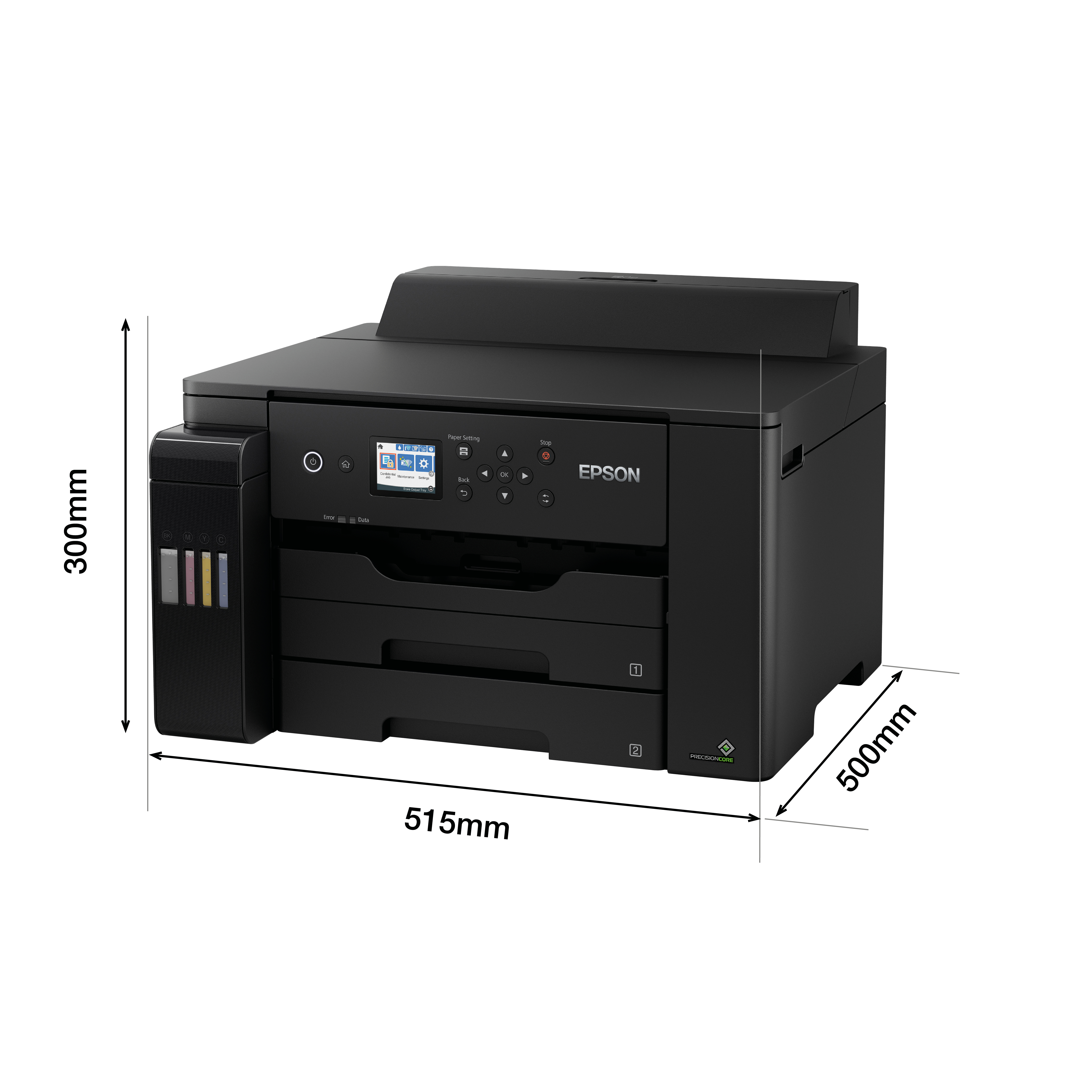 EPSON EcoTank ET-16150 Printer colour Duplex ink-jet A3 4800x1200dpi 25ppm mono/25ppm colour 550 sheets USB LAN Wi-Fi black