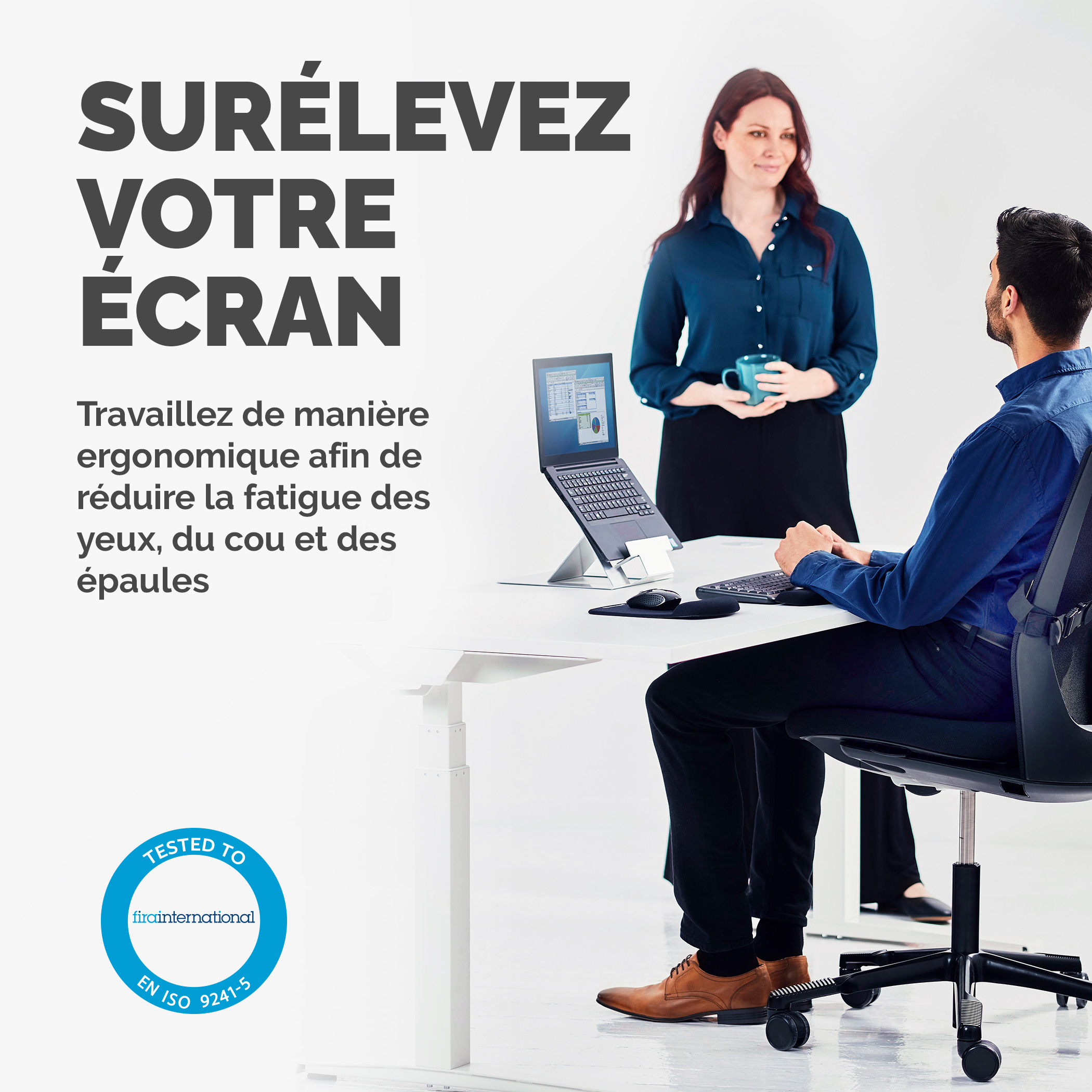 FELLOWES Support Ordinateur Portable Hylyft Transportable