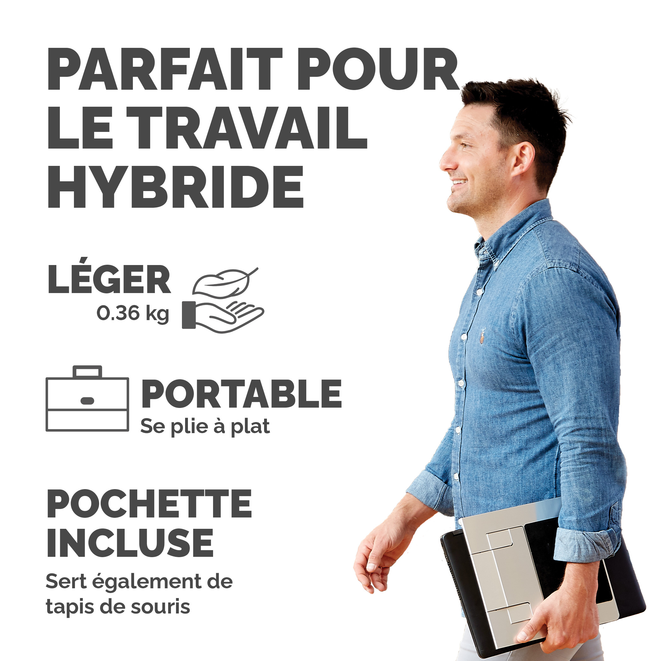 FELLOWES Support Ordinateur Portable Hylyft Transportable