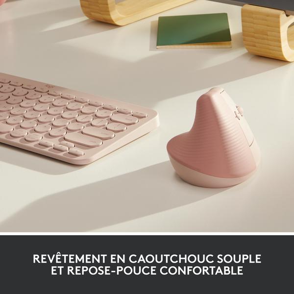 Logitech Lift souris Bureau Droitier RF sans fil + Bluetooth Optique 4000 DPI
