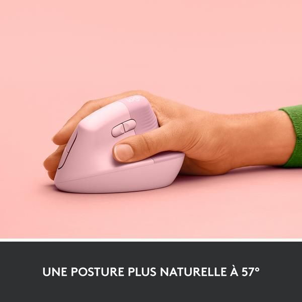 Logitech Lift souris Bureau Droitier RF sans fil + Bluetooth Optique 4000 DPI