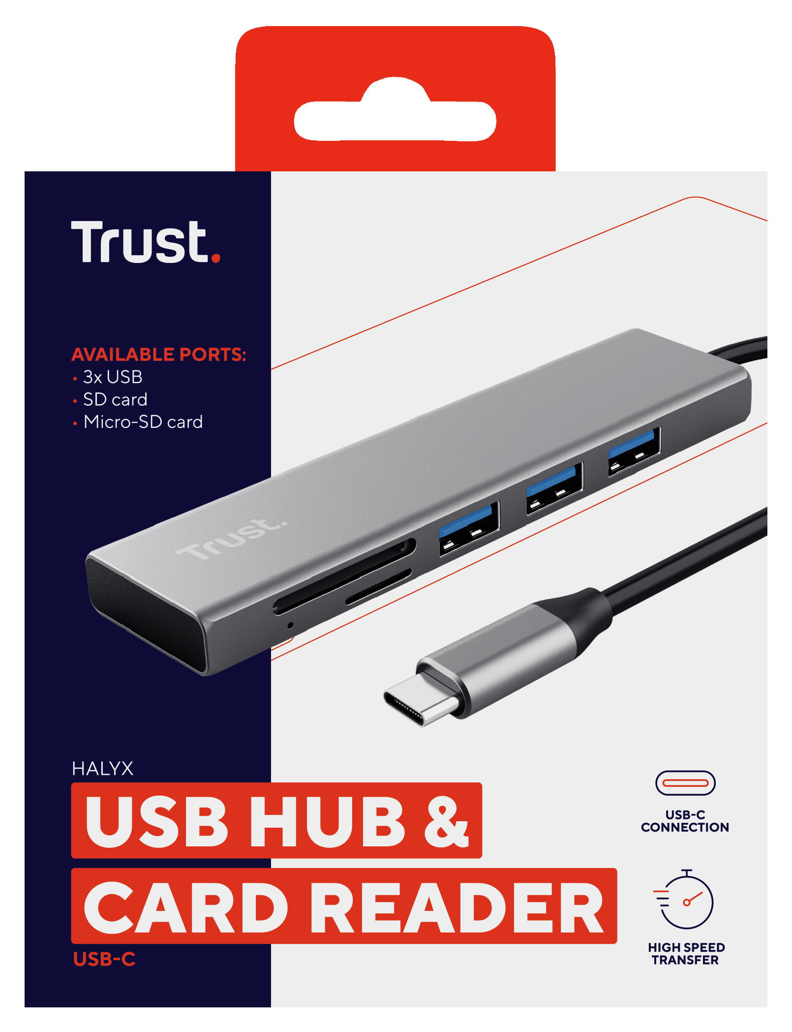 TRUST HALYX Fast USB-C Hubs Card Reader