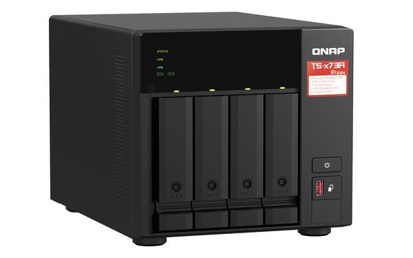 QNAP TS-473A-8G NAS AMD Ryzen Embedded V1500B 8Go SO-DIMM DDR4 4x 2.5/3.5inch SATA 6Gbps 2x M.2 2280 NVMe PCIe Gen3 x1 slots