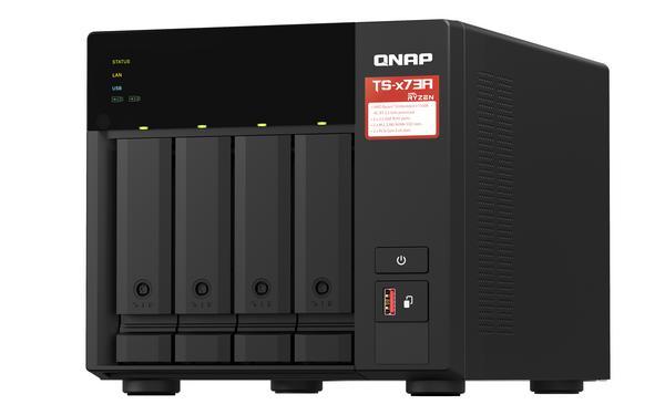 QNAP TS-473A-8G NAS AMD Ryzen Embedded V1500B 8Go SO-DIMM DDR4 4x 2.5/3.5inch SATA 6Gbps 2x M.2 2280 NVMe PCIe Gen3 x1 slots