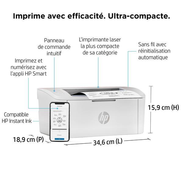 HP LaserJet M110w Printer Mono B/W laser A4/Letter 600x600dpi 20ppm capacity 150 sheets USB 2.0 Wi-Fi Bluetooth LE