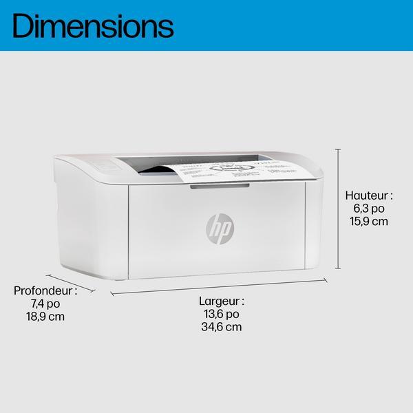 HP LaserJet M110w Printer Mono B/W laser A4/Letter 600x600dpi 20ppm capacity 150 sheets USB 2.0 Wi-Fi Bluetooth LE