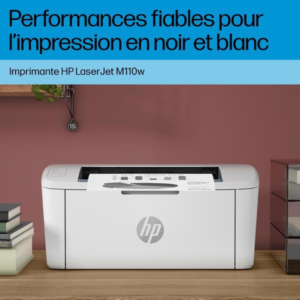 HP LaserJet M110w Printer Mono B/W laser A4/Letter 600x600dpi 20ppm capacity 150 sheets USB 2.0 Wi-Fi Bluetooth LE