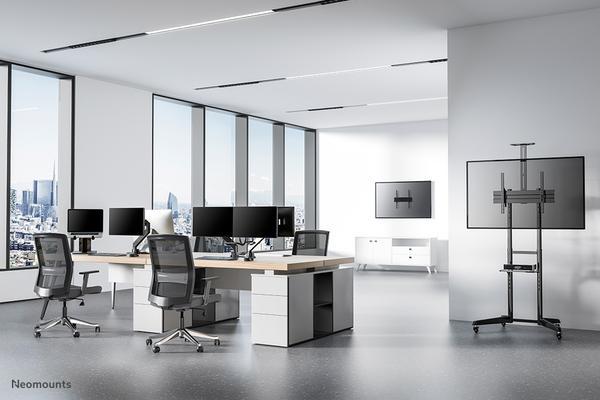 NEOMOUNTS FL50-550BL1 Support au sol mobile pour écran 37-70p - étagère multimédia et support caméra inclus