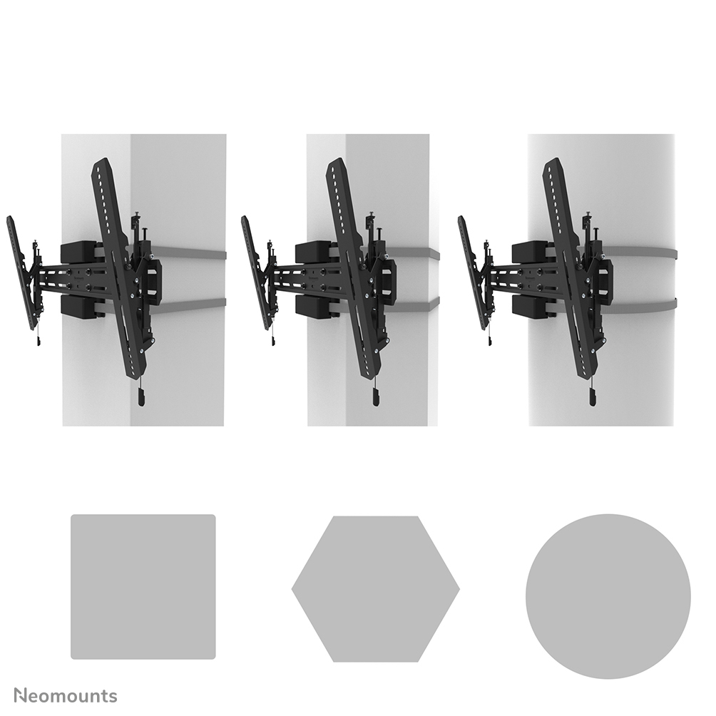 NEOMOUNTS WL35S-910BL16 Support de pilier pour écran 40-75p - inclinable - verrouillable - diam. 25-100 cm - portrait