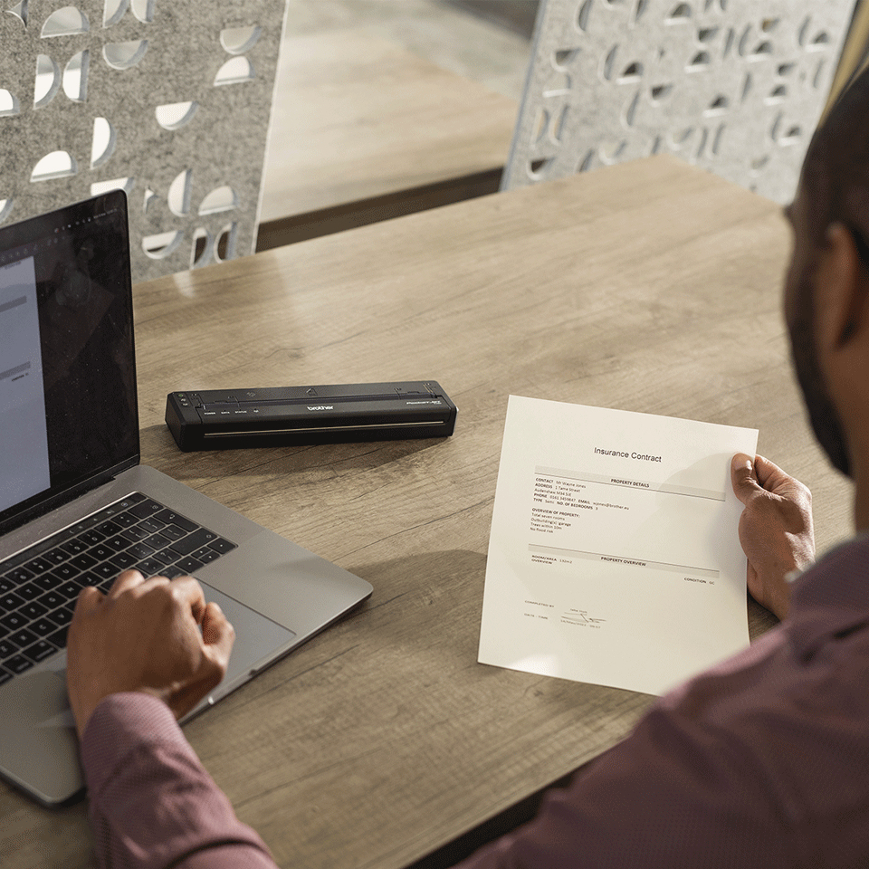 BROTHER PocketJet 8 PJ-823 Printer Mono B/W direct thermal A4 300x300dpi 13.5ppm USB-C