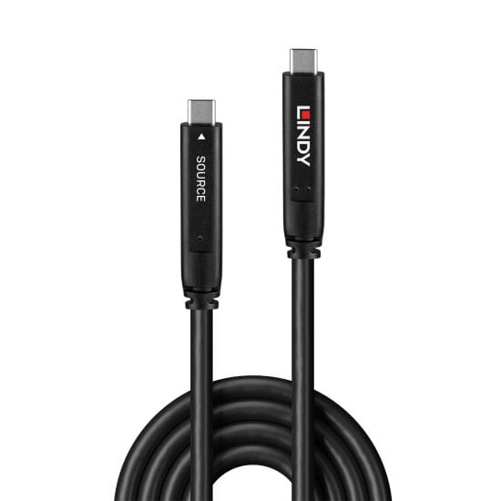 LINDY 10m USB 3.2 Gen 1 & DP 1.4 Type C Hybrid Cable