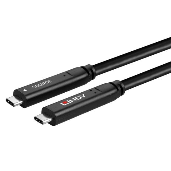 LINDY 10m USB 3.2 Gen 1 & DP 1.4 Type C Hybrid Cable