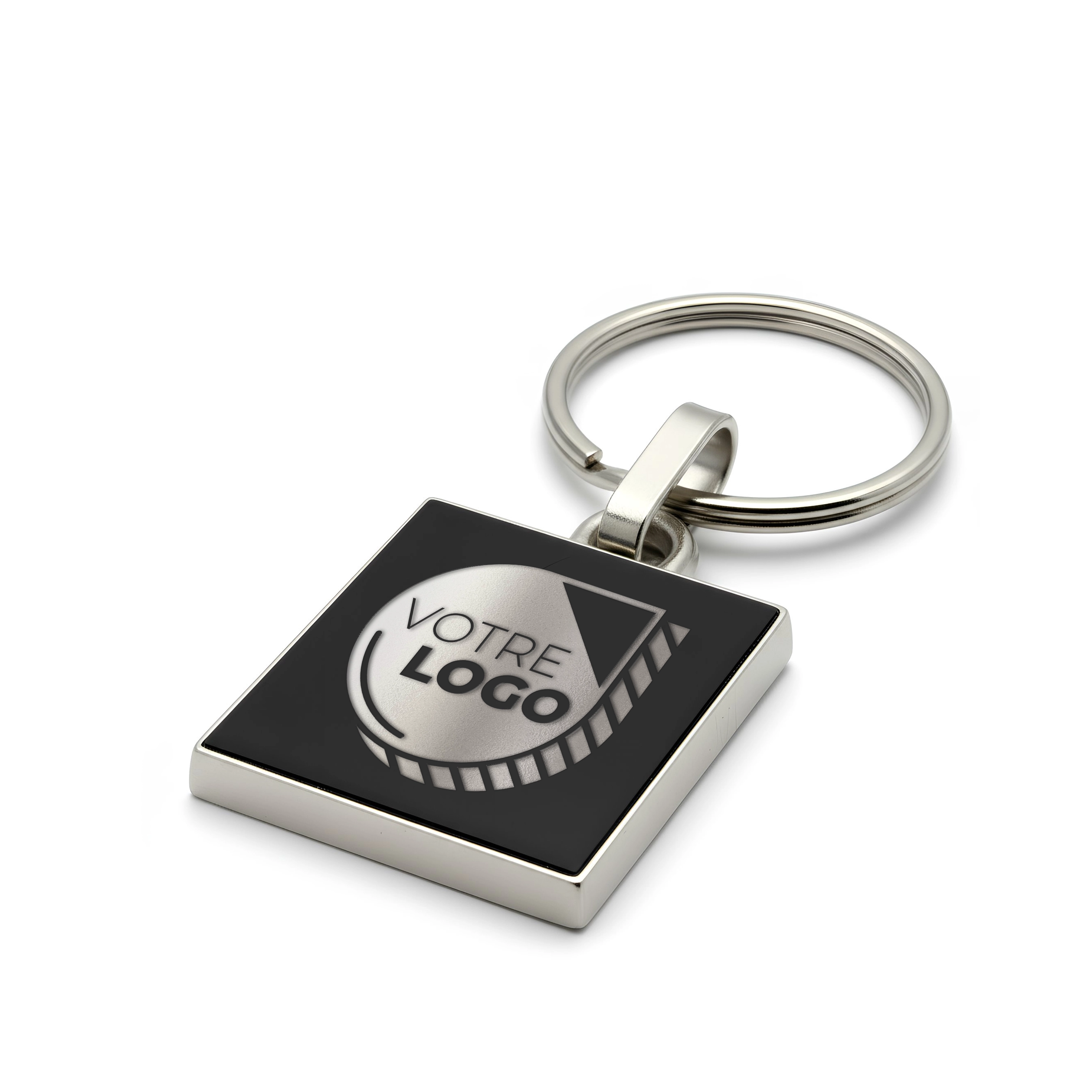PORTE-CLES CARRE PERSONNALISABLE