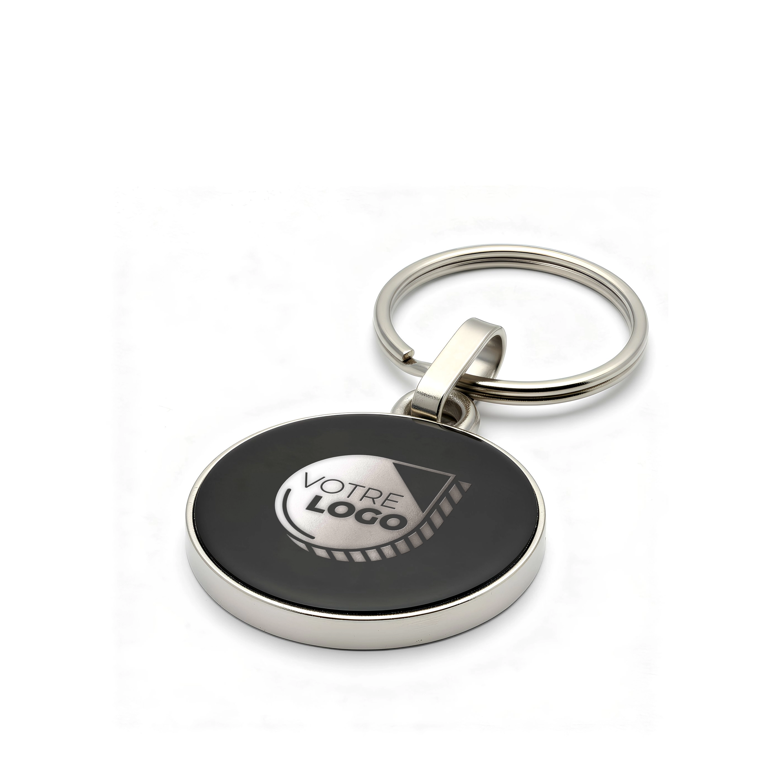 PORTE-CLES ROND PERSONNALISABLE