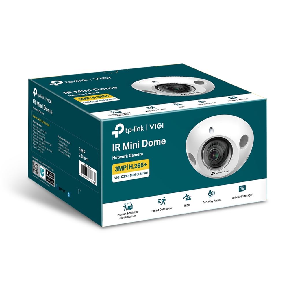 TP-LINK VIGI C230I Mini 3MP Mini Dome Network Camera 2.8mm