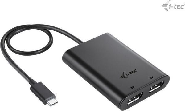 I-TEC USB-C Dual 4K/60Hz single 8K/30Hz DP Video Adapter 2x DP Port