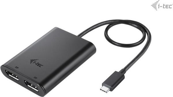I-TEC USB-C Dual 4K/60Hz single 8K/30Hz DP Video Adapter 2x DP Port