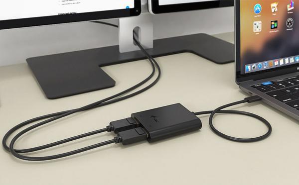 I-TEC USB-C Dual 4K/60Hz single 8K/30Hz DP Video Adapter 2x DP Port