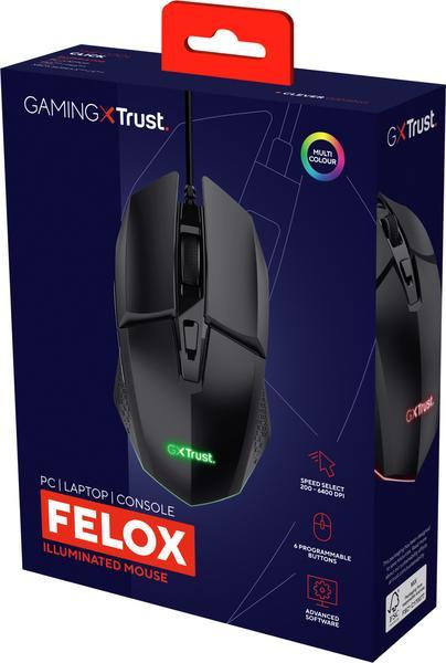 TRUST GXT109 FELOX Gaming Mouse Black