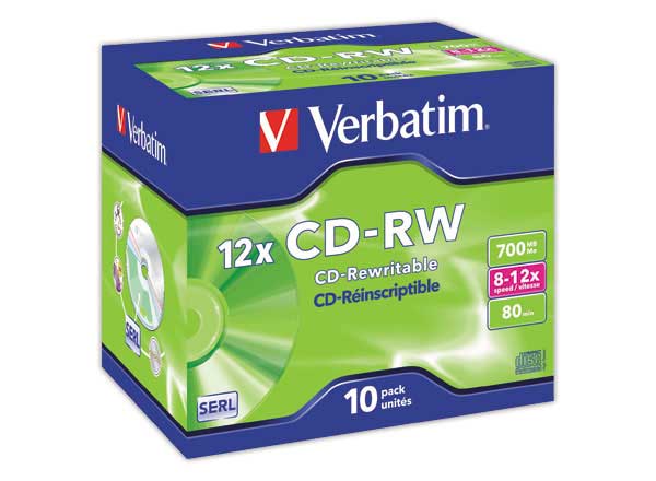 Verbatim CD-RW 12x 700 Mo 10 pièce(s)