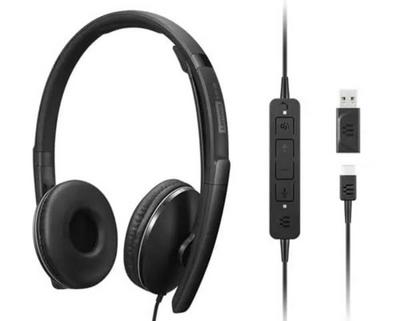LENOVO - Gen 2 - Micro-casque - sur-oreille - filaire - USB-C - noir - Certifié pour Microsoft Teams