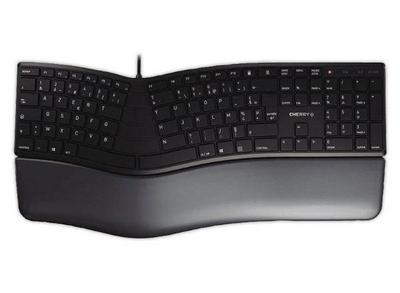 CHERRY KC 4500 ERGO Clavier ergonomique filaire, noir, USB, AZERTY - FR